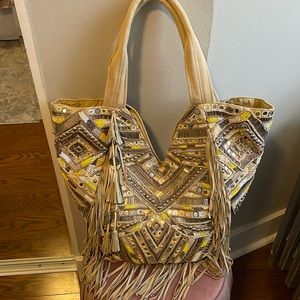 Antik Batik Boho Embellished Tote Bag